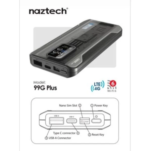 مودم پاوربانک 4G قابل حمل نزتک مدل 99G Plus