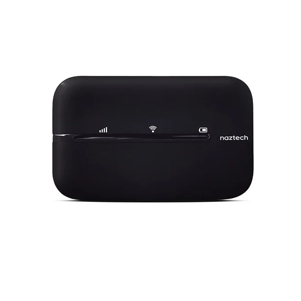 مودم 4G LTE قابل حمل نزتک مدل NZT-77CT با باتری 2100 میلی‌آمپر، پشتیبانی از 10 کاربر همزمان، آنتن داخلی و پورت USB